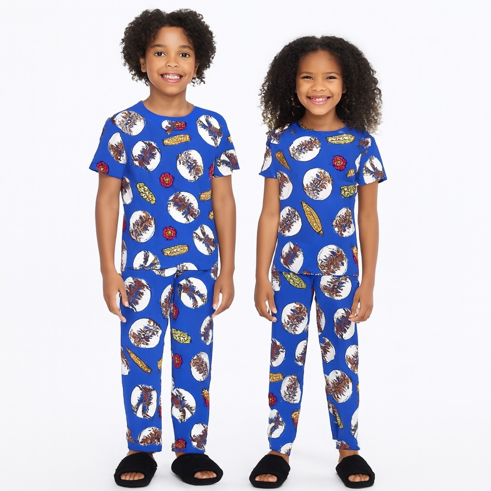 Kids Transformers Pajamas - Size L Unisex Blue 2-Piece Set